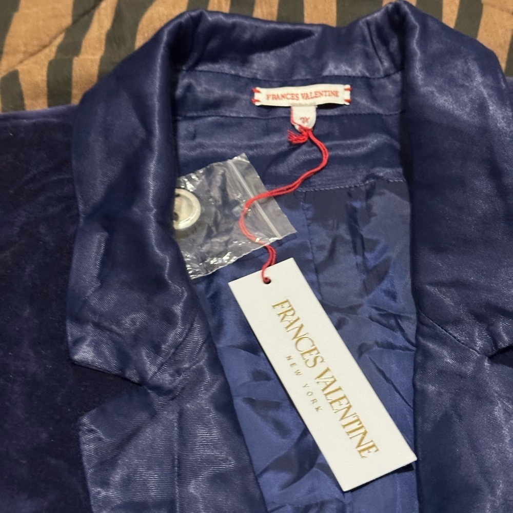 Frances Valentine Deep Blue Velvet men Blazer size 2XL - Picture 9 of 16